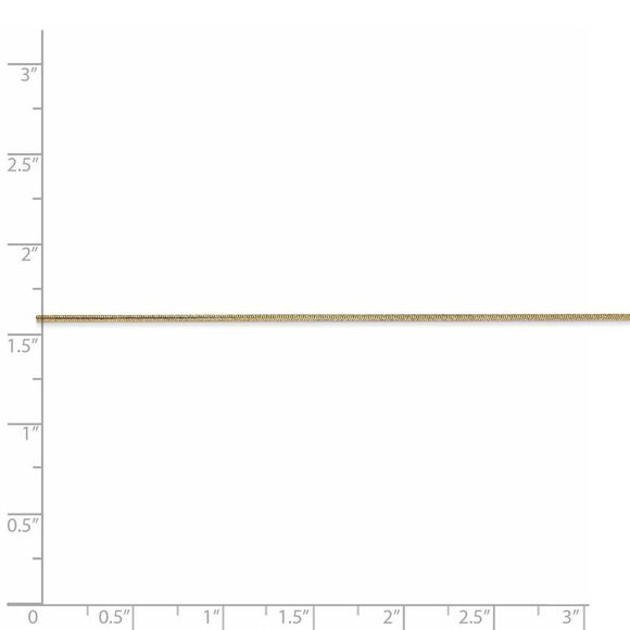 0.8mm 14k Yellow Gold Solid Round Snake Chain Necklace, 24 Inch